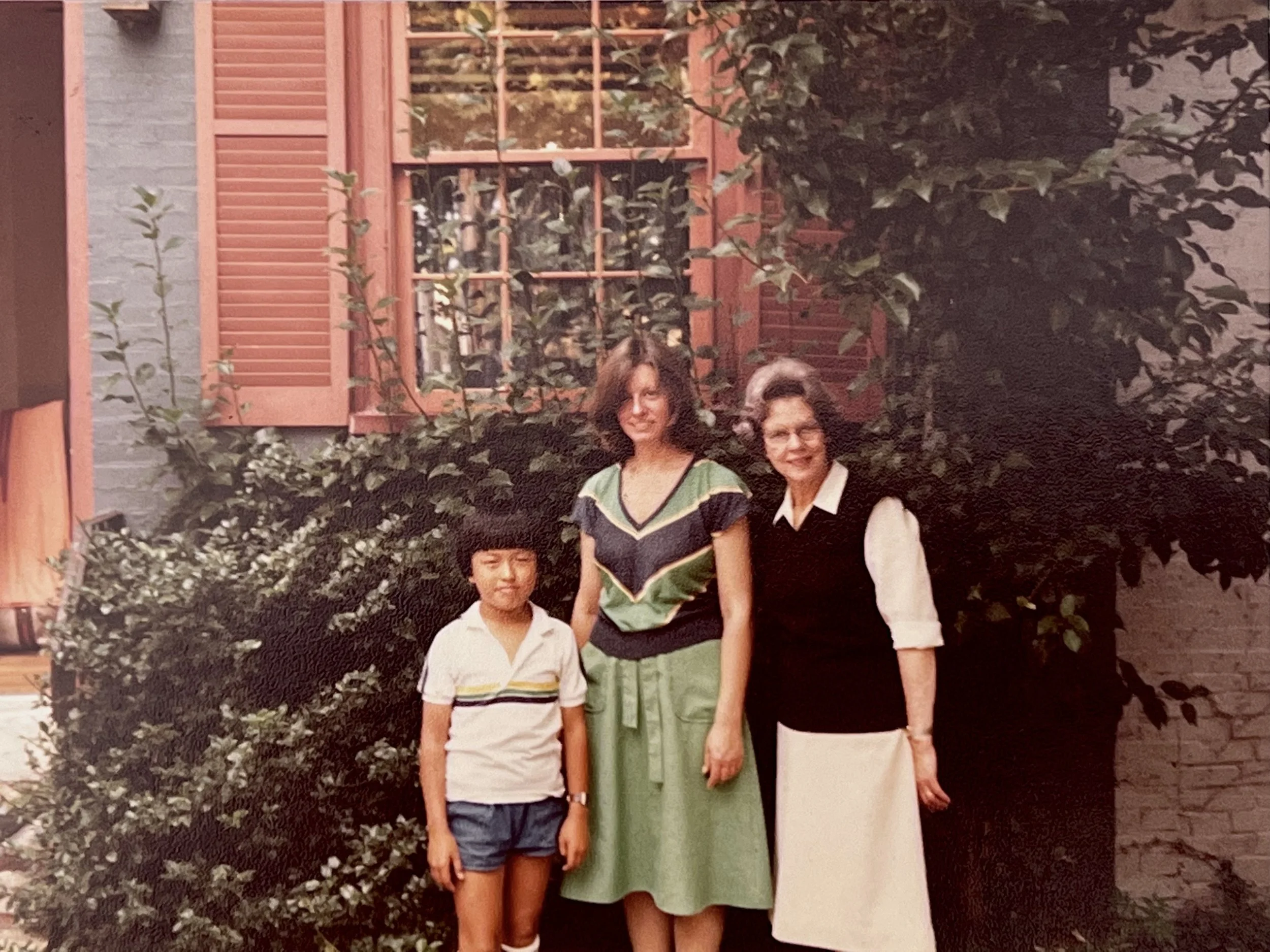 Shin with his mom and grandma in Philly